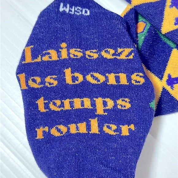 Unisex Mardi Gras Crew Socks OS - Picture 6 of 6